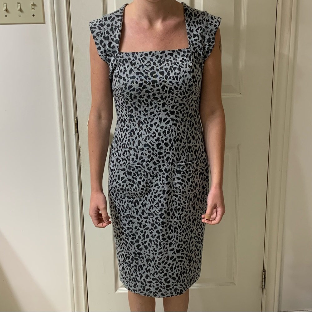 🌷3 for $25🌷Necessary Objects, US M, Grey & Black Leopard Print Pocketed Dress